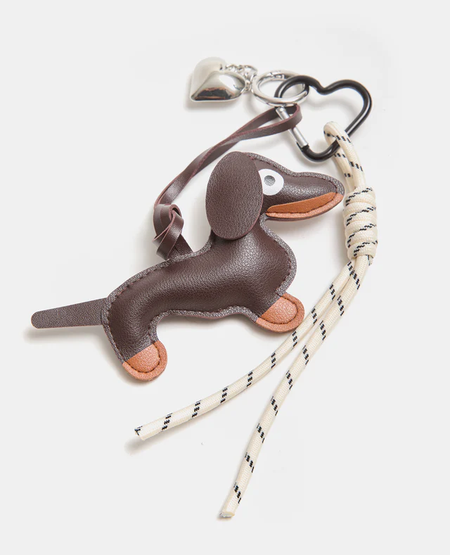 Porte-clé en cuir Teckel - Vue détaillée