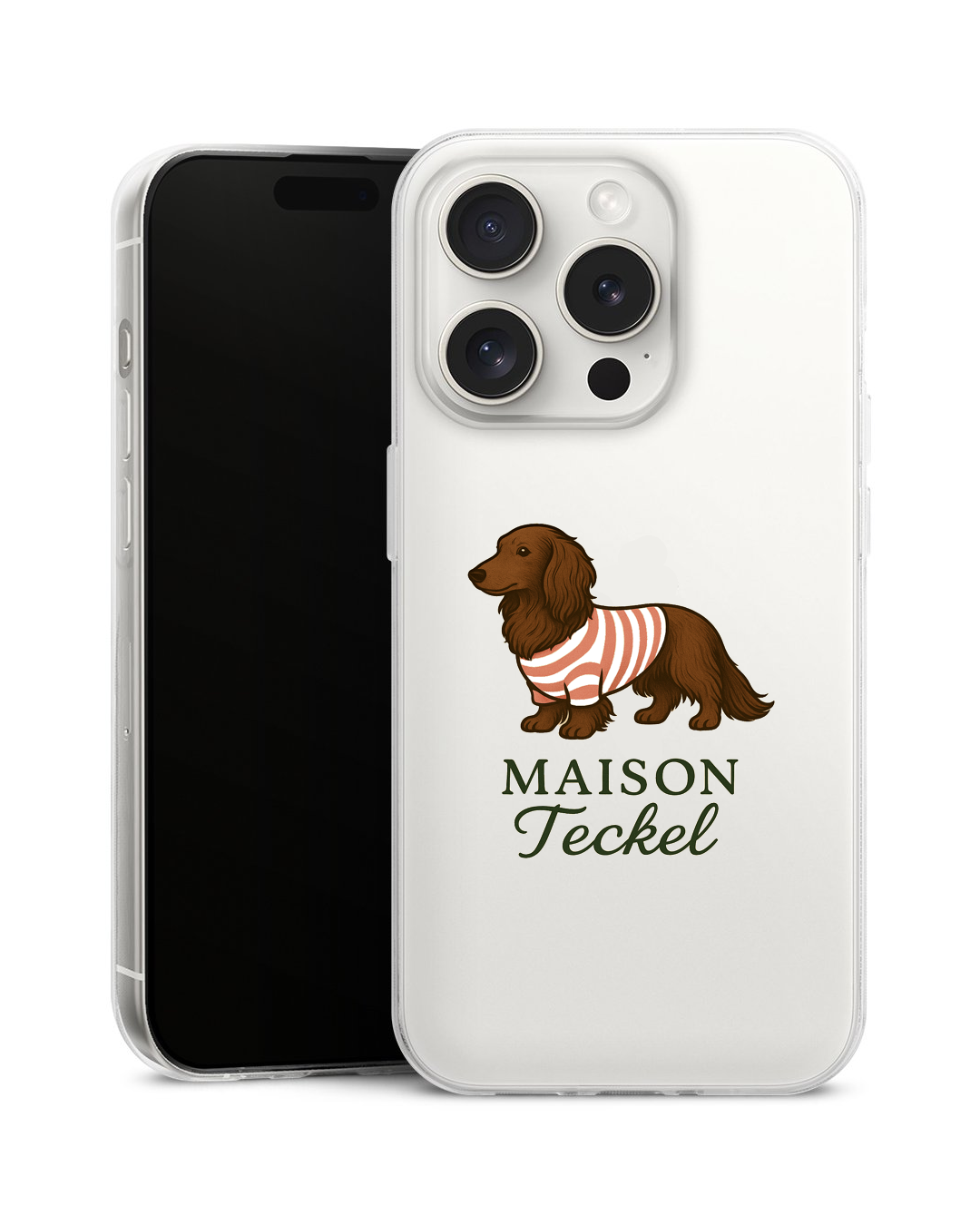 Coque iPhone 15 Maison Teckel